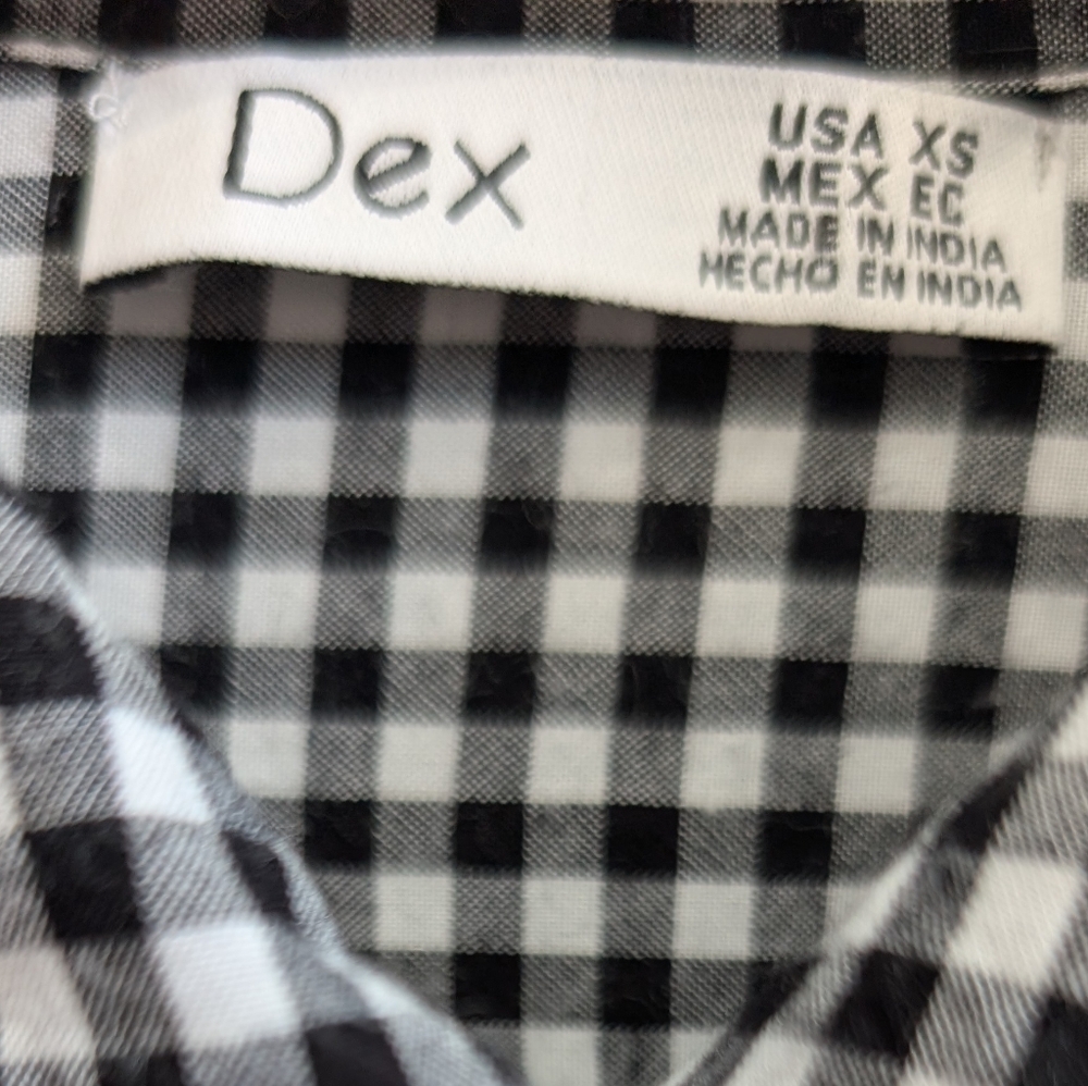 3/$20 Dex Gingham Shirt with Vibrant Floral Embroidery - Picture 2 of 11